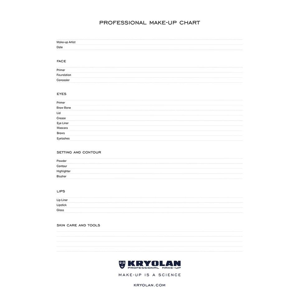 COLOR CHARTS KRYOLAN