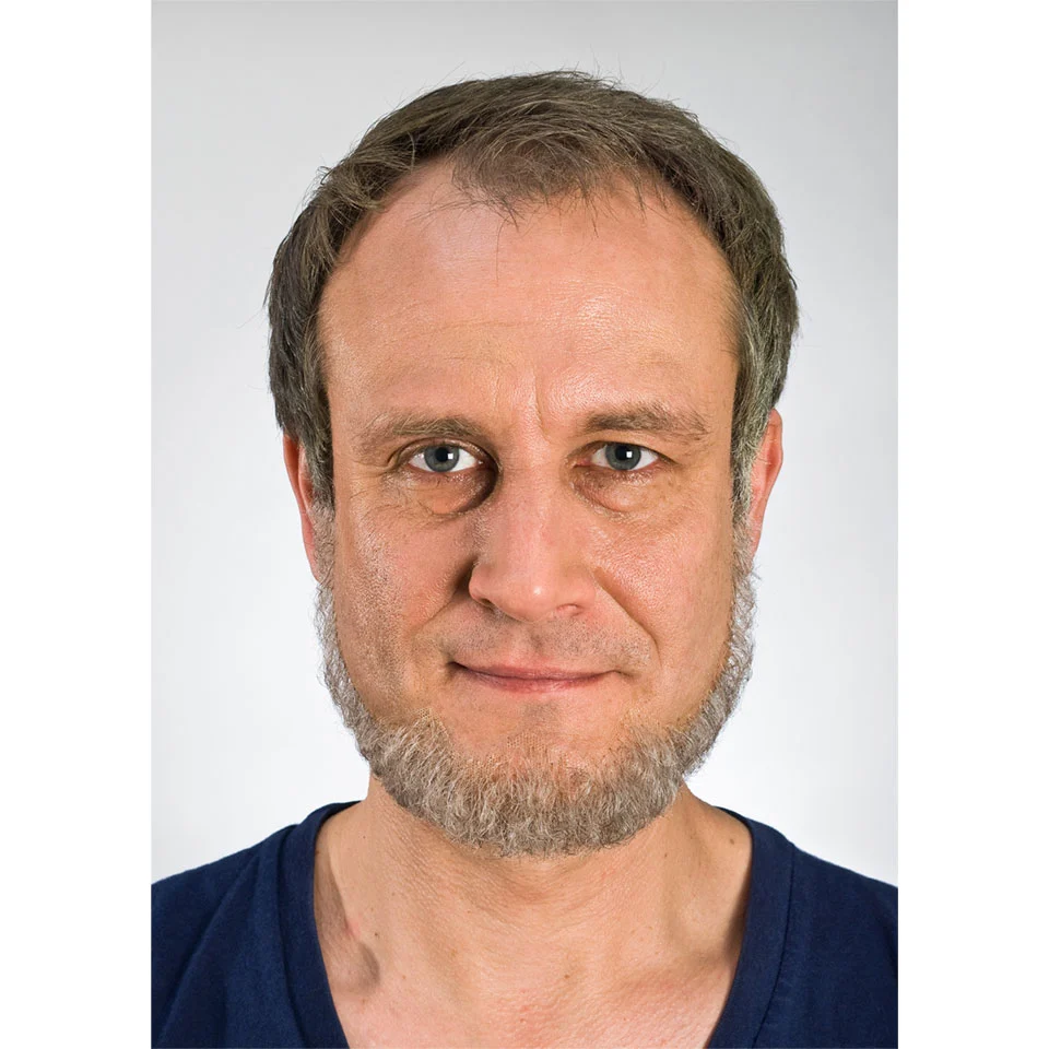 Barba postiça feita à mão com pêlo natural